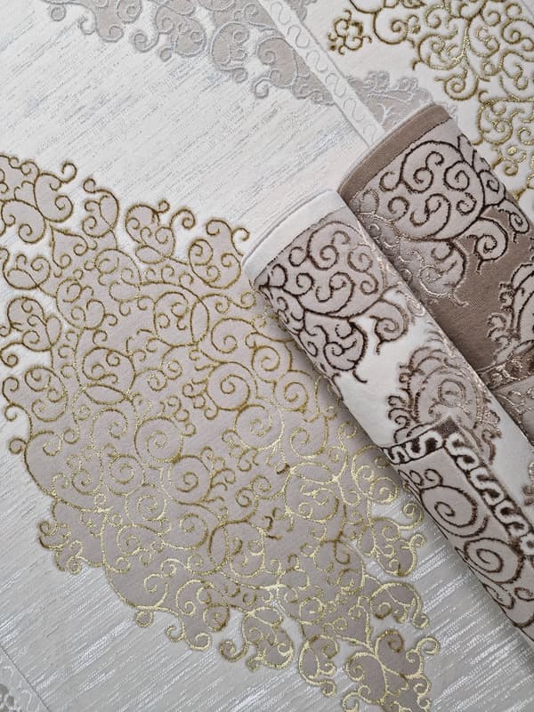 Hail Oma Creme/Koppar 80x250 cm Modern matta