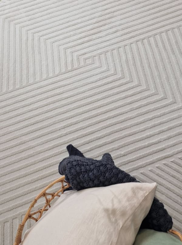 Elaro Striara Creme 80x250 cm Moderne Tæppe