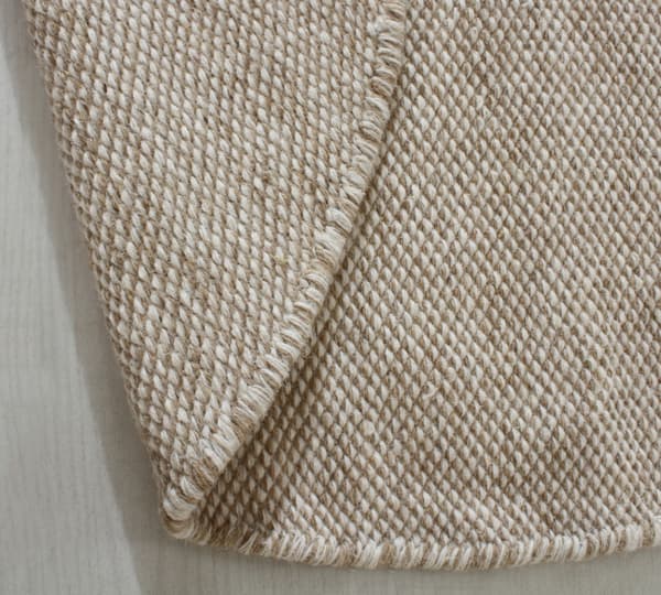 Livia Beige Rund 120 cm Uldmåtte