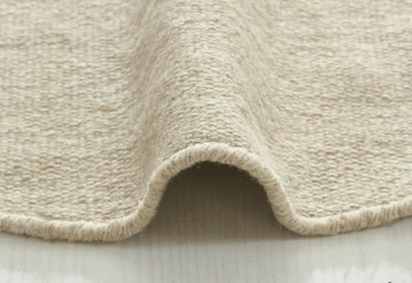 Dalen Beige Rund Uldmåtte 200 cm – Blød & Holdbar