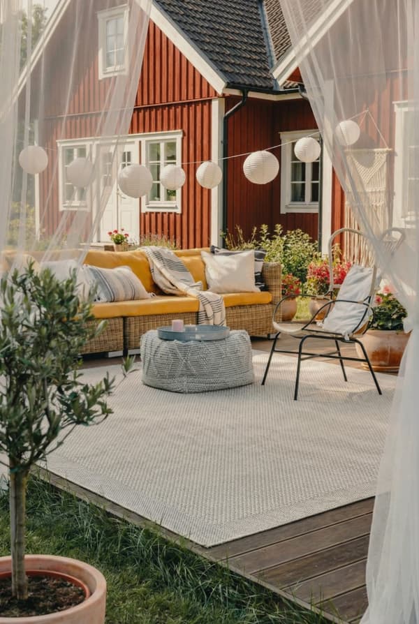 Costa Vit 133x190 cm Inde- og Udendørsmåtte