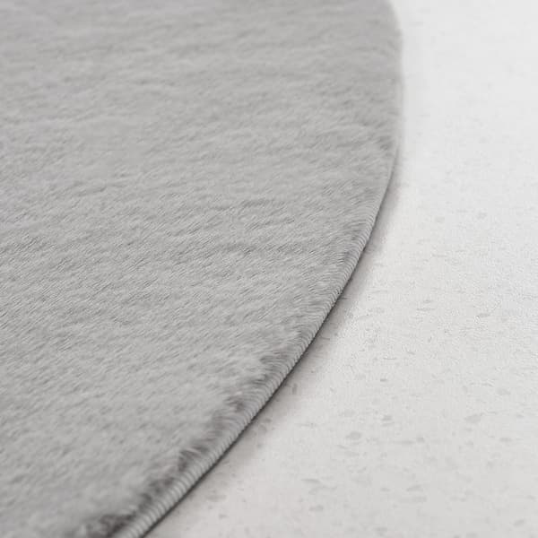 Rabbit Eco Silver Rund 240 cm Pälsmatta