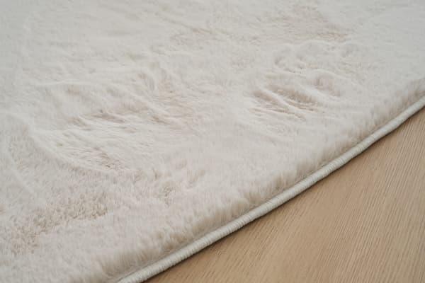 Rabbit Shape Lysbeige 200x290 cm Vaskbar Pelsmåtte