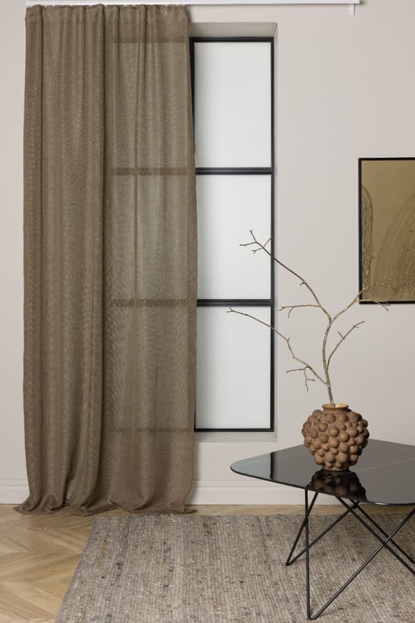 Vardoft Brun 2x140x240 cm Linnegardin-look 2-Pack