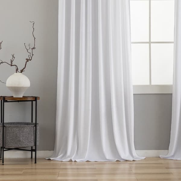 Mathilde Vit 2x140x250 cm Sammetsgardin 2-pack