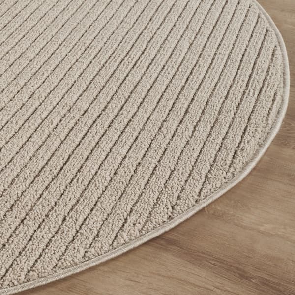 Selina Beige Rund 200 cm Ryatæppe