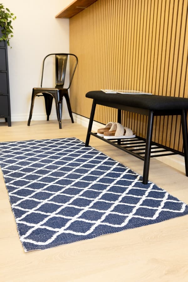Mimmi Dalli Blå 70x200 cm Plastmåtte