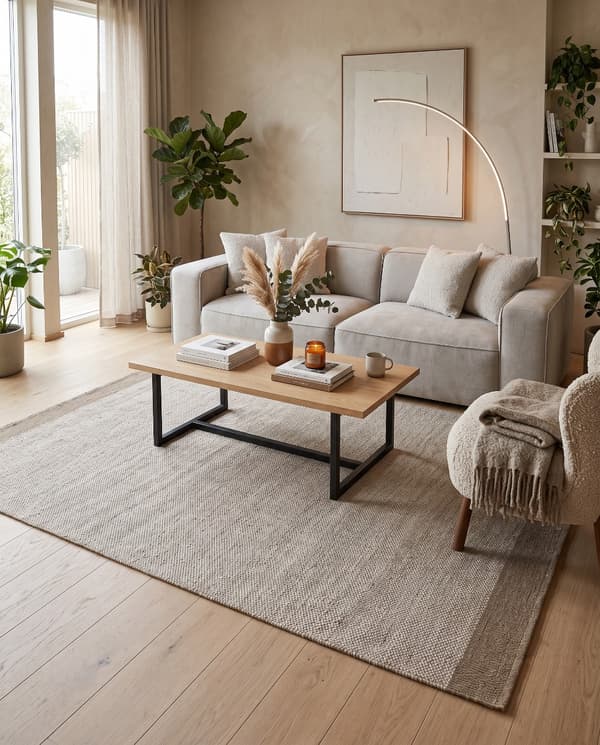 Livia Beige 200x290 cm Uldmåtte