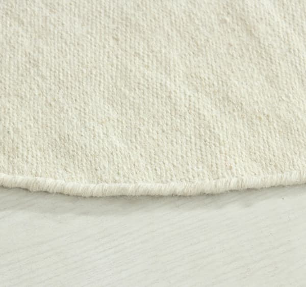 Dalen Offwhite Rund Uldmåtte 120 cm