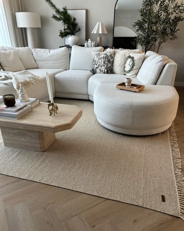 Dalen Beige 200x290 cm Ullmatta
