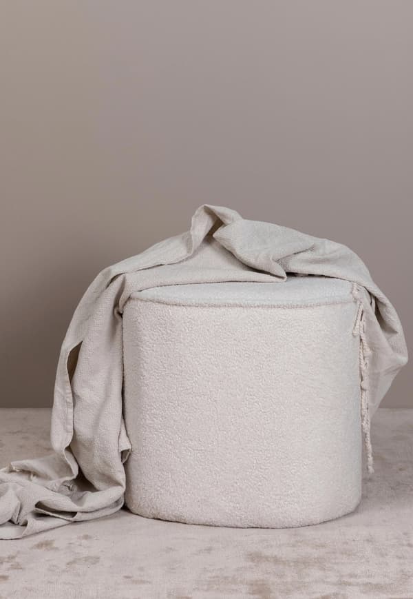Sittpuff Adela Teddy Vit