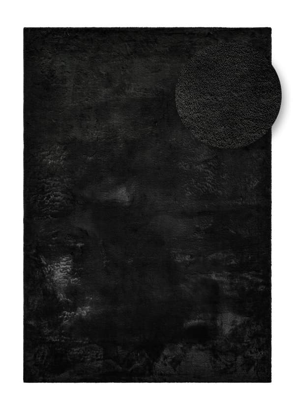 Eiderelle Sort 160x230 cm Blød Pels-look Tæppe