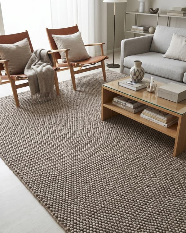 Haga Taupe 200x290 cm Ullmatta