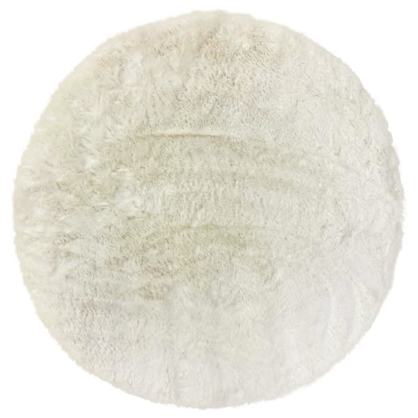 Rabbit Eco Offwhite Rund Pelsmåtte 240 cm