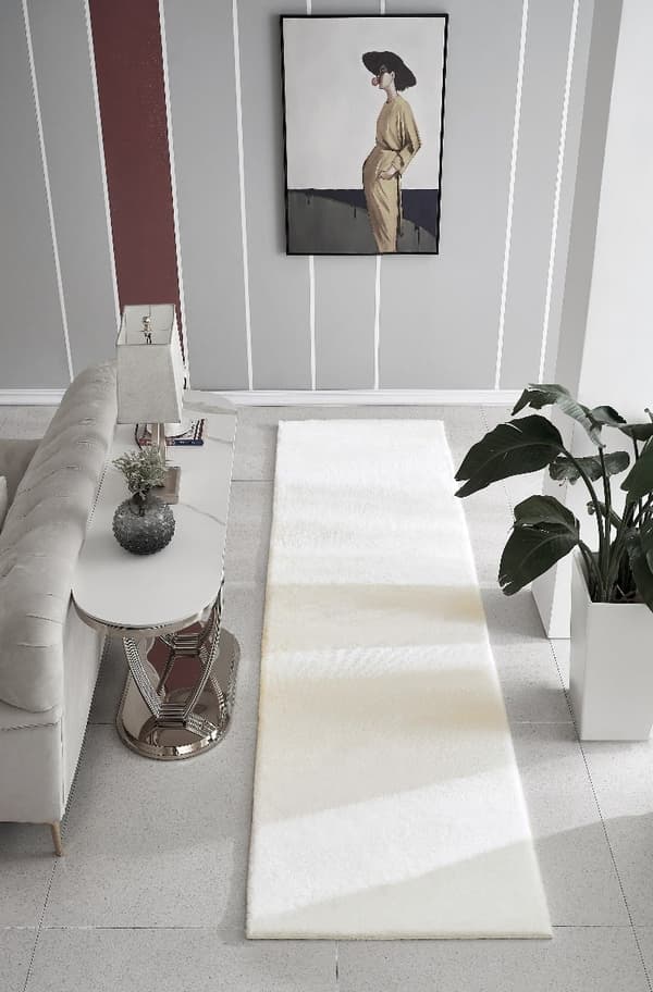 Rabbit Eco Offwhite Vaskbar Fluffy Tæppe 80x150 cm