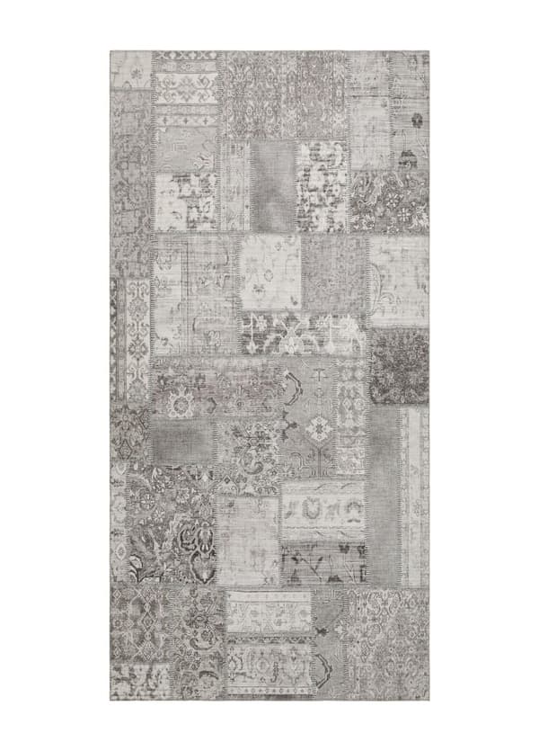 Markiss Sølv Patchwork Tæppe 80x150 cm