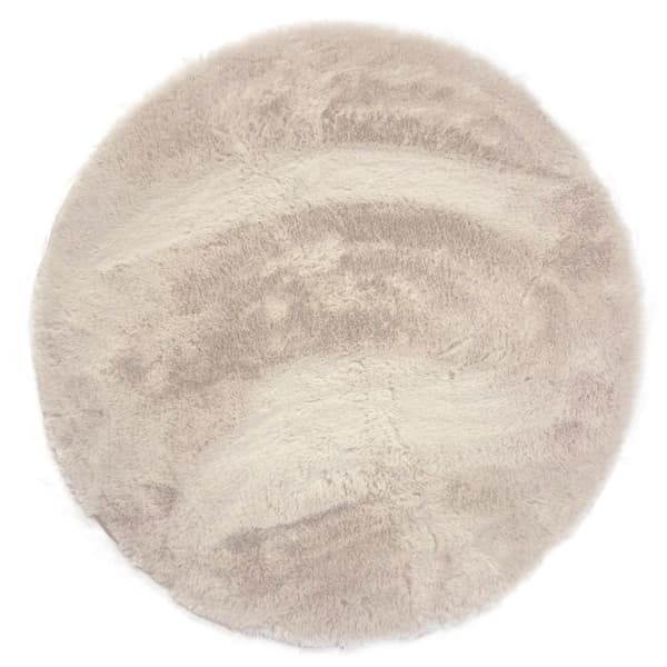 Rabbit Eco Lys Beige Rund Pelsmåtte 240 cm