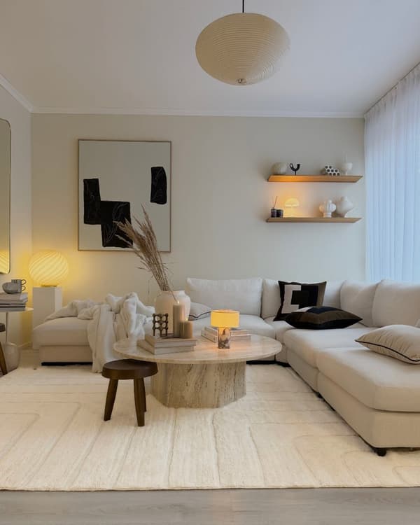 Jofrid Klay Offwhite 200x290 cm Ullmatta