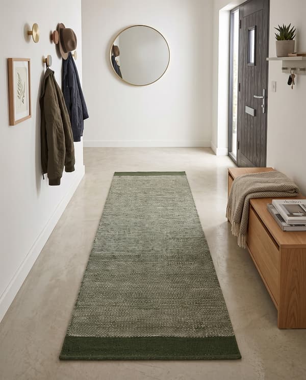 Livia Grøn 75x150 cm Uldmåtte