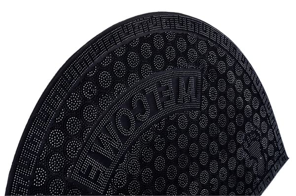 Dalento Svart Halvmåne 45x75 cm Dörrmatta