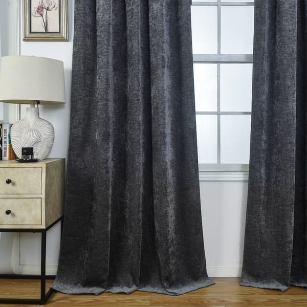 Nancy Grå 2x135x250 cm Rumsförmörkande Sammetsgardin 2-pack
