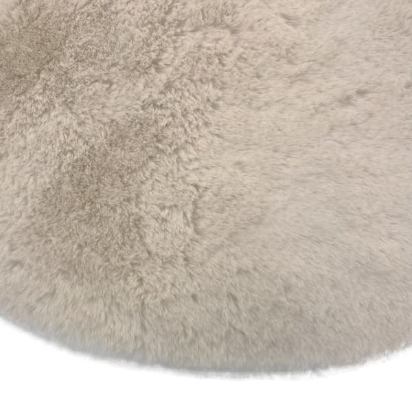 Rabbit Eco Lys Beige Rund Pelsmåtte 240 cm