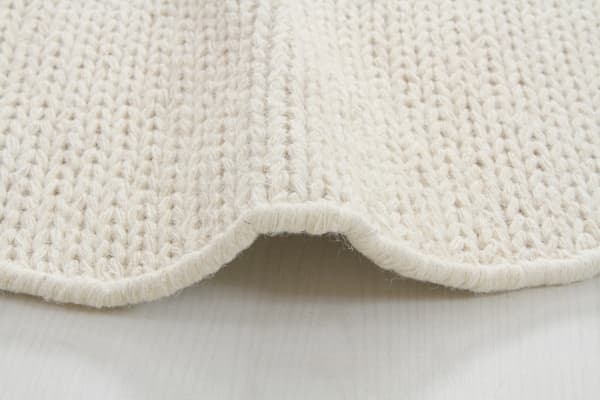 Mellby Offwhite Rund Uldmåtte 240 cm