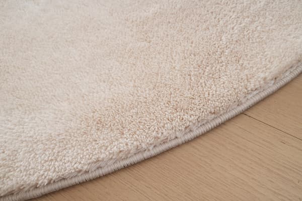 Blød Beige Rund Vaskbar Polyester Tæppe 240 cm