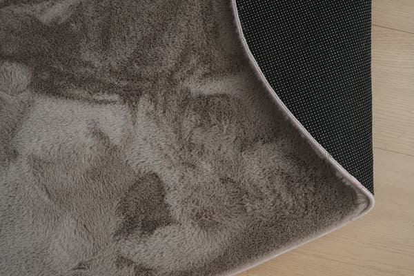 Rabbit Shape Taupe 240x340 cm Vaskbar Pelsmåtte