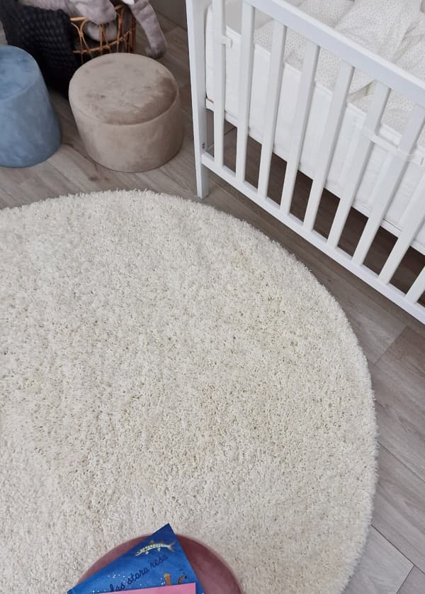 Komon Hvid Rund 300 cm Gulvtæppe