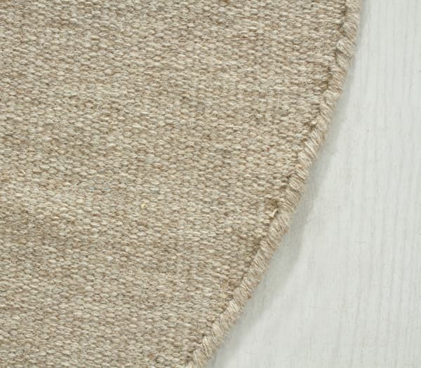 Dalen Beige Rund Uldmåtte 160 cm