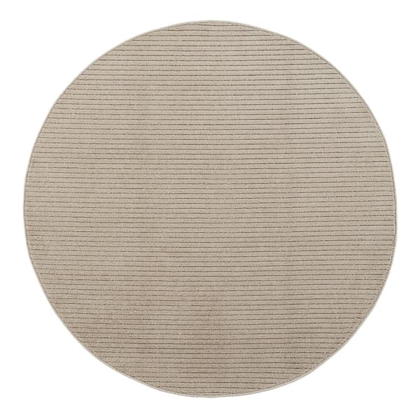 Selina Beige Rund 160 cm Ryetæppe