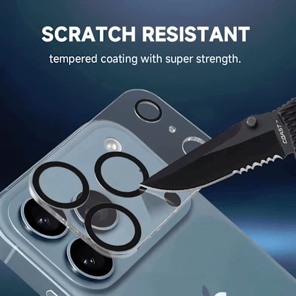 2-Pack iPhone 18 Pro  Kamera linsecover Hærdet glas