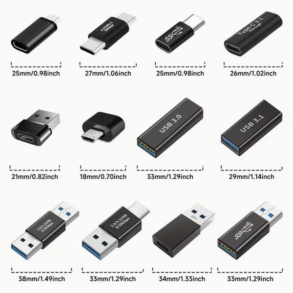 12-Stk USB-C- och USB 3.0-adapterkit