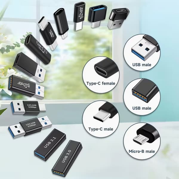 12-Stk USB-C- och USB 3.0-adapterkit