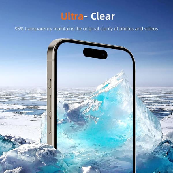 2-Pack Skjermbeskytter kompatibel med iPhone 17 Pro– Ramme