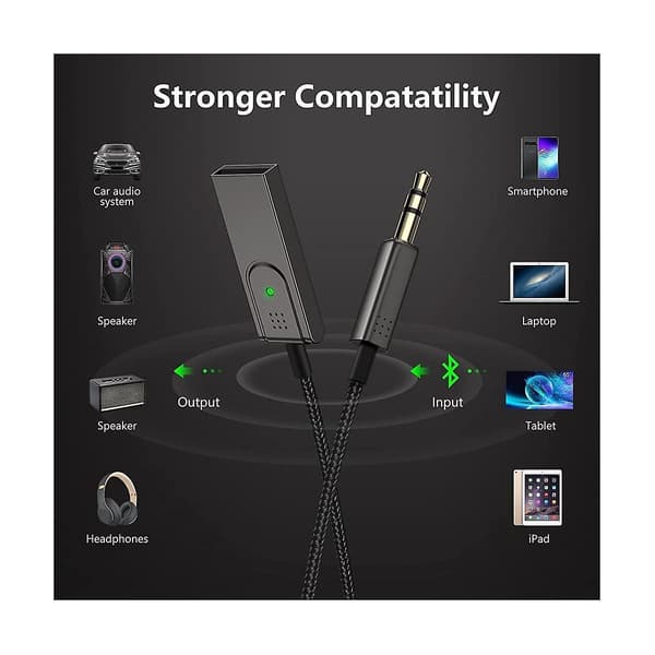 Trådløs USB Bluetooth 5.0 Audio Receiver 3.5mm AUX