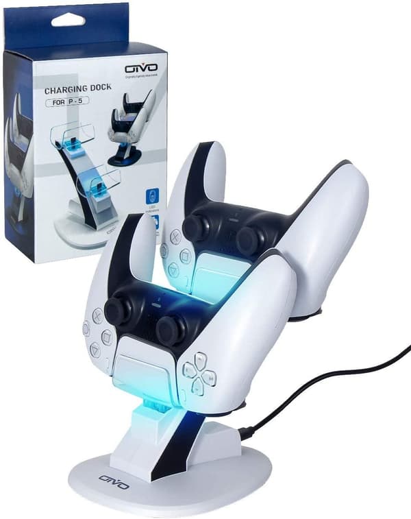 Ladestativ for PS5 -kontroller Hvit