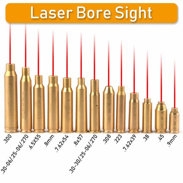 .45 Messing Rød Laserpatron Bore Sighter Boresight Scope