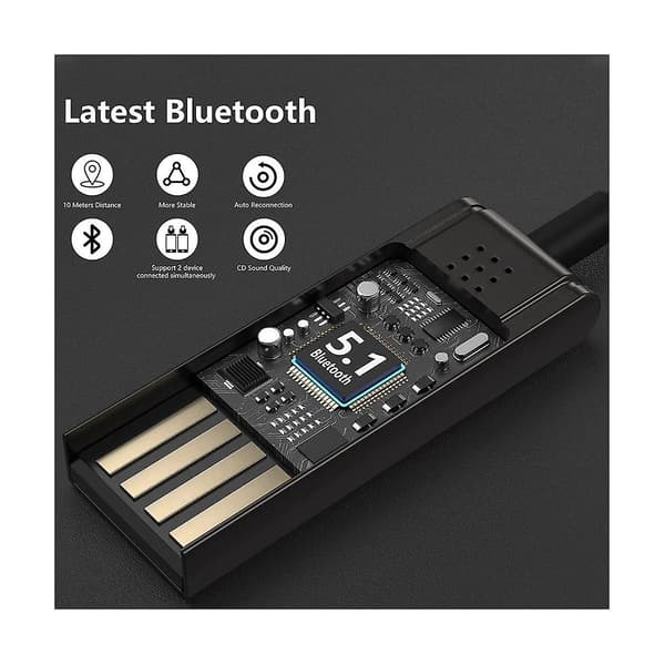 Langaton USB Bluetooth 5.0 Audio-vastaanotin 3,5 mm AUX