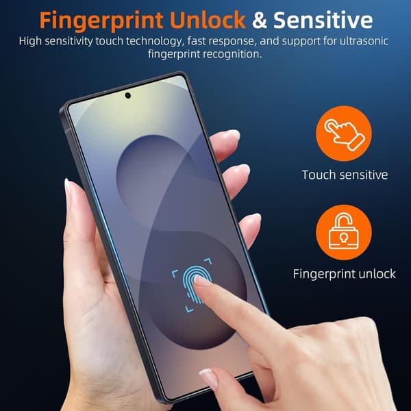 2-Pack Skærmbeskyttelse kompatibel med Samsung S25 Plus – Ramme