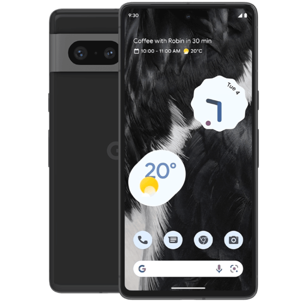 Google Pixel 7 Obsidian 128 GB Klass B Nytt batteri original (Refurbished)