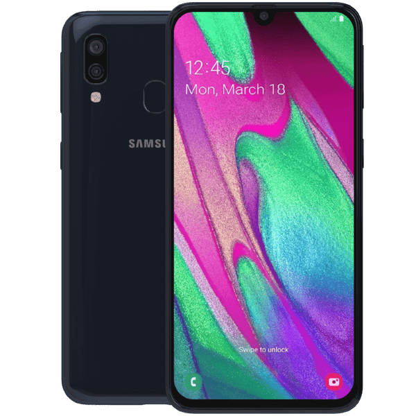 Samsung Galaxy A40 Black 64 GB Klass A (Refurbished)