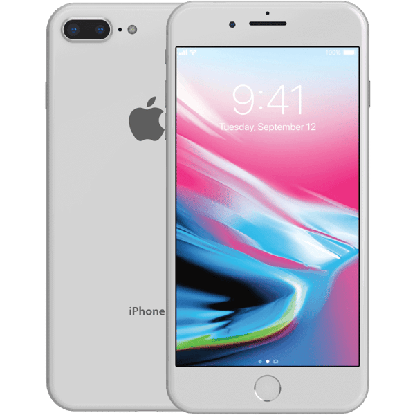 Apple iPhone 8 Plus Silver 64 GB Klass A Nytt batteri original (Refurbished)