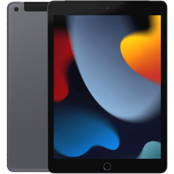 Apple iPad 10,2 9:e gen (2021) Space Gray 64 GB Wifi + Cellular Klass A (Refurbished)