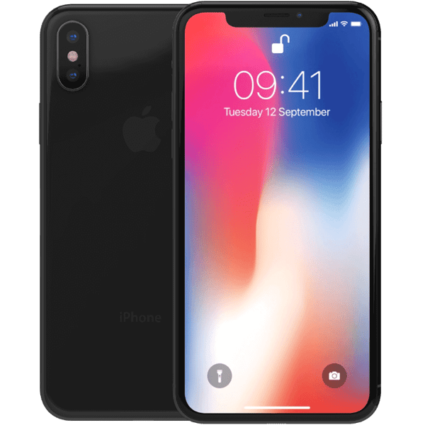Apple iPhone X Space Grey 64 GB Klass A Nytt batteri (Refurbished)