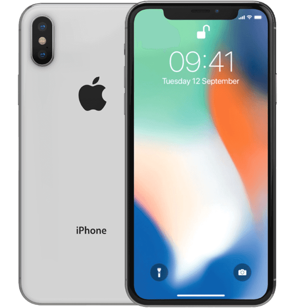 Apple iPhone X Silver 64 GB Klass B Nytt batteri original (Refurbished)
