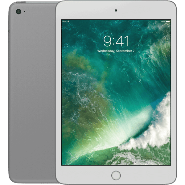 Apple iPad Mini 4 (2015) Silver WIFI + Cellular 128GB Klass B (Refurbished)