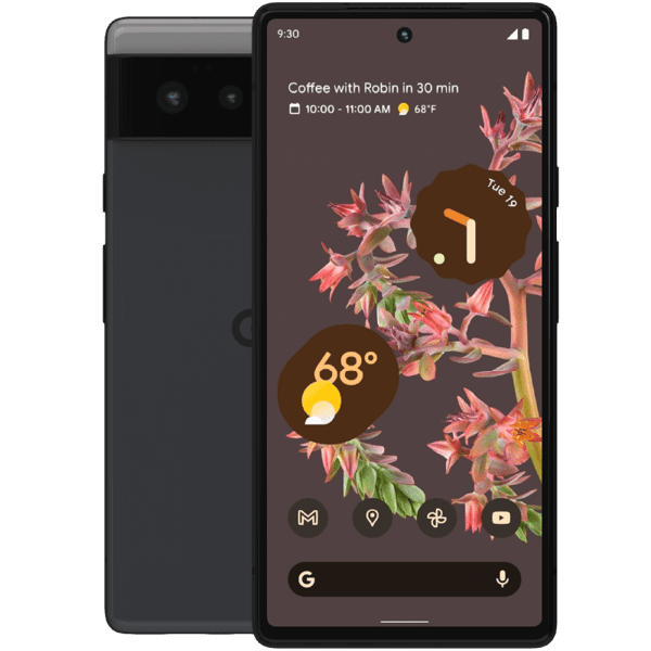 Google Pixel 6 Stormy Black 128 GB Klass B Nytt batteri original (Refurbished)