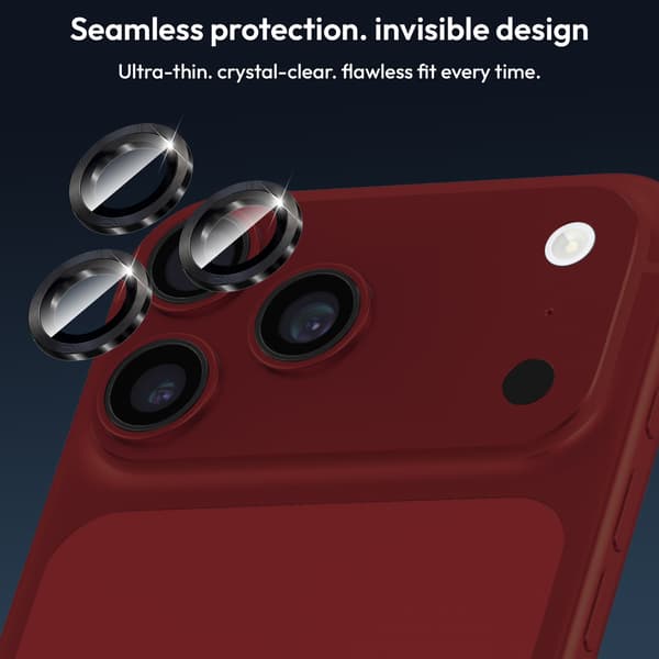 1-Pack iPhone 18 Pro Max Kameralinsskydd - Härdat Glas 9H - Super kvalitet 3D
